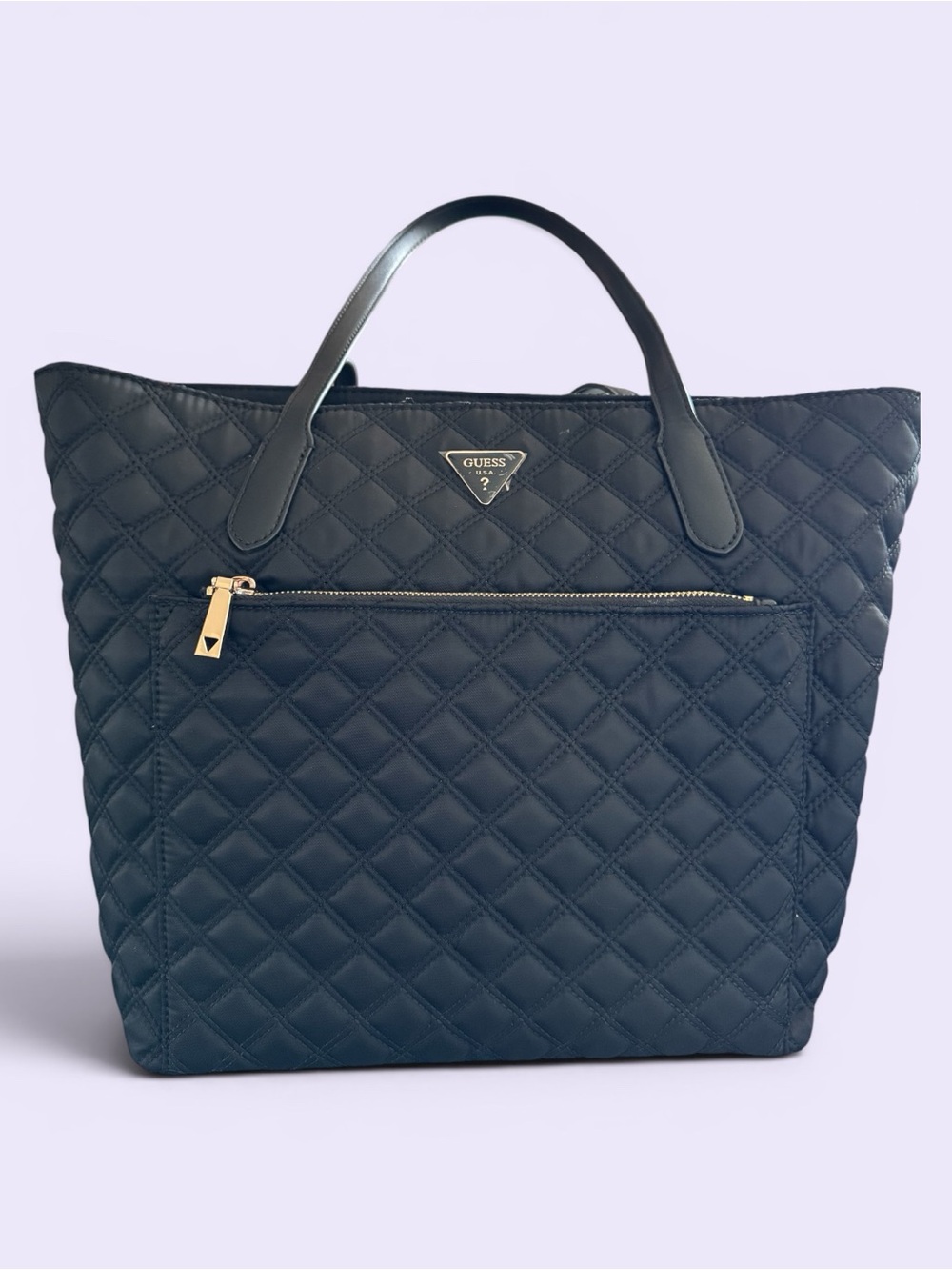 GUESS Jaxi Top Quilted Zip Tote